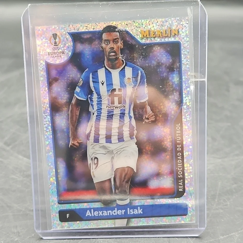 Alexander Isak 2021-22 Topps Merlin Chrome UEFA‎ Speckle Refractor /150 60/150